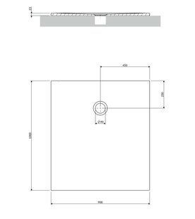 Поддон Omnires Aquapure M+ 90х100 matt white (AQUAPURE90-100BM) 24731 фото