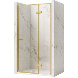 Душевая дверь Rea Atlas 90x200 безопасное стекло, прозрачное, справа, gold brush (REA-K4671) 24080 фото