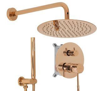 Душова система Rea Lungo Diamond прихованого монтажу, copper + box (REA-P5657) 24018 фото
