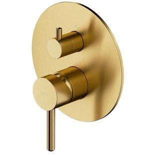 Смеситель Omnires Y на 3 потребителя внешняя часть brushed gold (Y1248ROGLB) 24339 фото