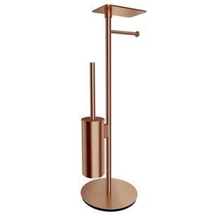 Держатель для туалетной бумаги и щетки Omnires Modern Project copper brushed (MP60820CPB) 24167 фото