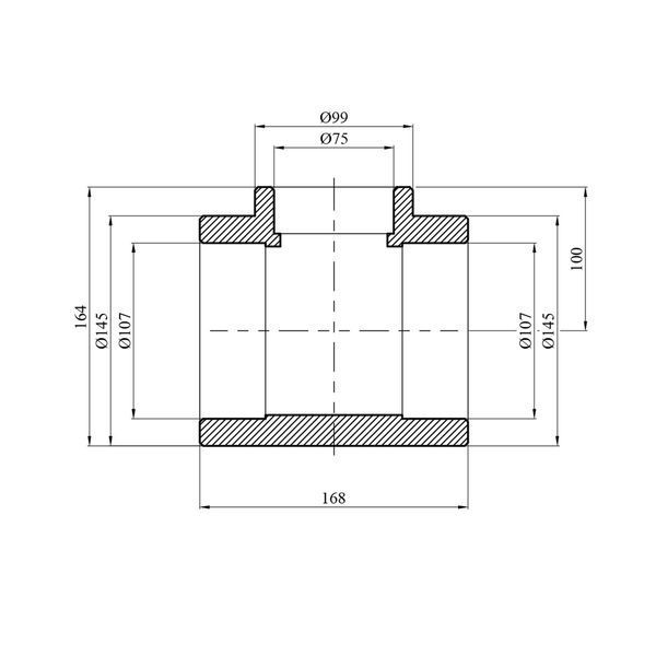 Тройник переходной PPR Rozma 110х75х110 мм CV018256 фото