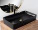 Умивальник Rea Denis 61x35 black stone matt (REA-U6510) 18229 фото 2