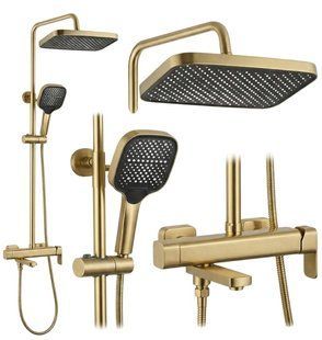 Душова система для ванни та душу Rea Arlo brush gold (REA-P7441) 24267 фото