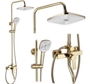 Душевая система Rea Argus золотой (REA-P7840) 20793 фото