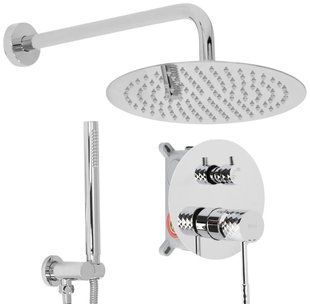 Душова система Rea Lungo Diamond + box прихованого монтажу, без виливу, chrome (REA-P6963) 23417 фото