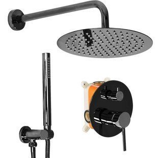 Душевой комплект скрытого монтажа Rea Lungo black metallic (REA-P4420) 20794 фото