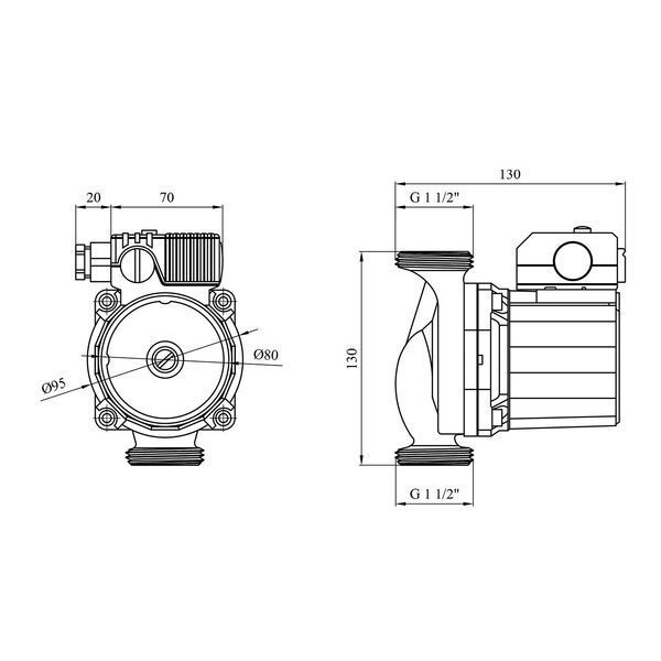 Насос циркуляционный Forwater WRS 25/4-130 Green (Wilo) CV015775 фото