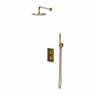 Душевая система скрытого монтажа с термостатом Omnires Contour brushed gold (SYSCT11GLB) 16950 фото