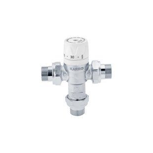 Змішувальний термостатичний кран Karro 1/2" ЗЗЗ нікельований KR-1081 CV007622 фото