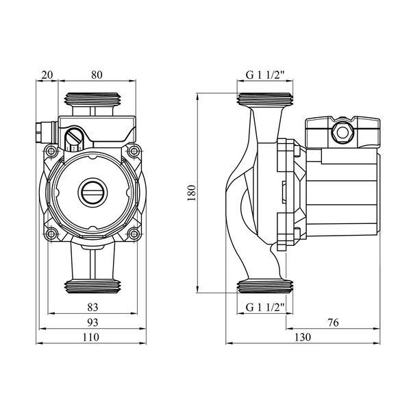 Насос циркуляційний Forwater WRS 25/4-180 Grey (Wilo) CV031887 фото