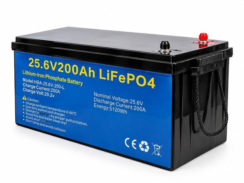 Акумулятор LiFePO4 25.6V 200Ah (5120 Wh) з BMS для інвертора, сонячних систем 0044 фото