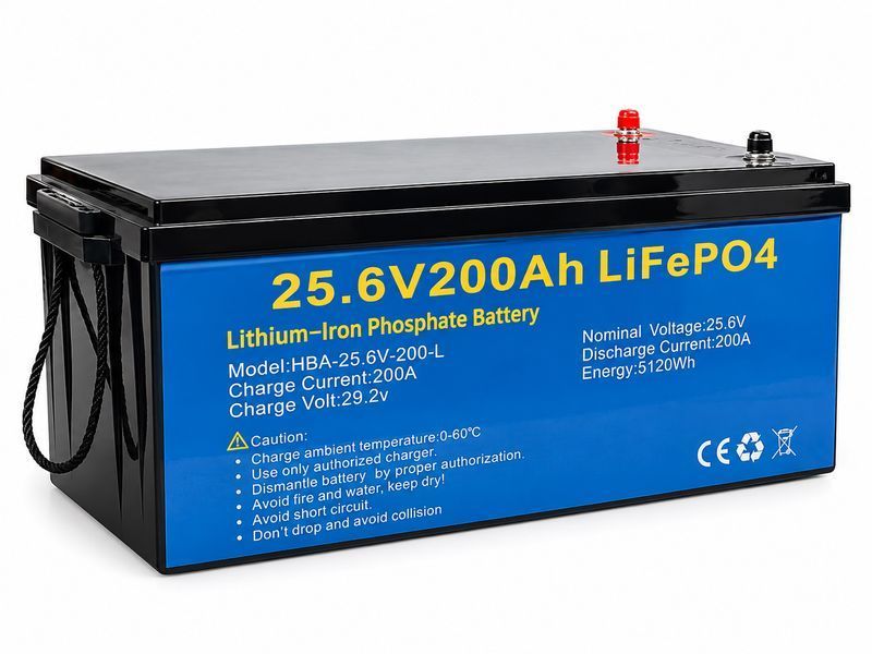 Акумулятор LiFePO4 25.6V 200Ah (5120 Wh) з BMS для інвертора, сонячних систем 0044 фото