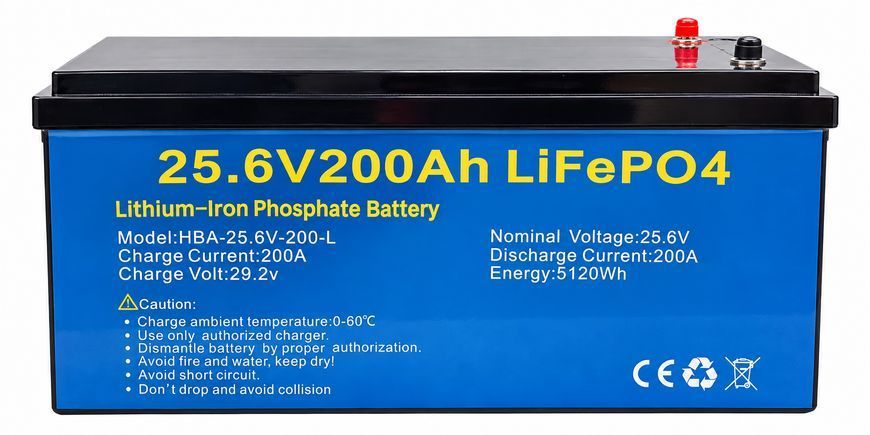 Акумулятор LiFePO4 25.6V 200Ah (5120 Wh) з BMS для інвертора, сонячних систем 0044 фото