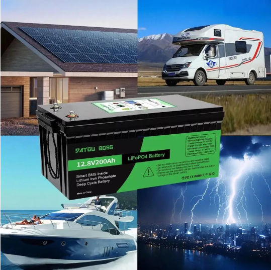 Акумулятор LiFePO4 12V 200Ah DATOU BOSS  літій-залізо-фосфатний для систем безперебійного живлення будинку+ Зарядка 0043 фото
