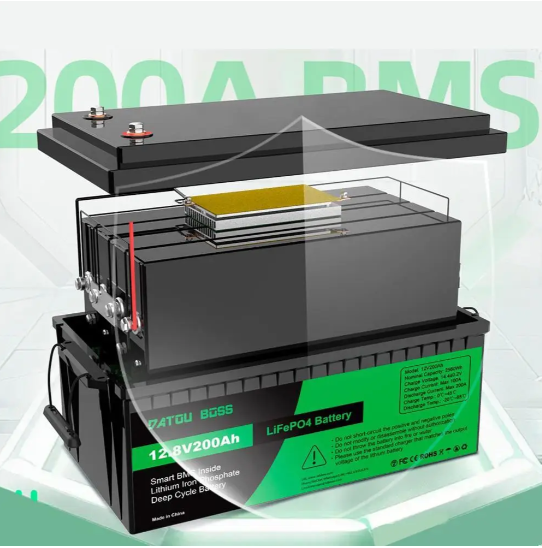 Акумулятор LiFePO4 12V 200Ah DATOU BOSS  літій-залізо-фосфатний для систем безперебійного живлення будинку+ Зарядка 0043 фото