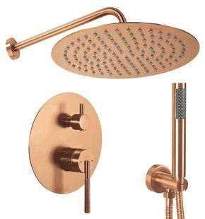 Душова система Rea Argon brushed copper + box прихованого монтажу (REA-P4330) 23483 фото