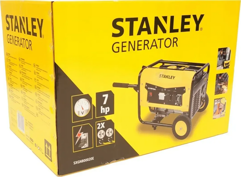 Генератор бензиновый 2.9кВт Stanley SG 3100 на колесах 003 фото