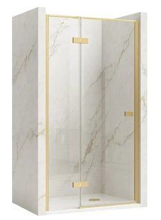 Душевая дверь Rea Atlas 120x200 безопасное стекло, прозрачное, слева, gold brush (REA-K4676) 24074 фото