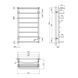 Полотенцесушитель водяной Kroner KRP Stern WT900x500-8 CV036309 фото 2