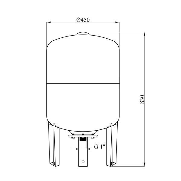Гідроакумулятор Pumpman VT вертикальний 100 л CV029998 фото