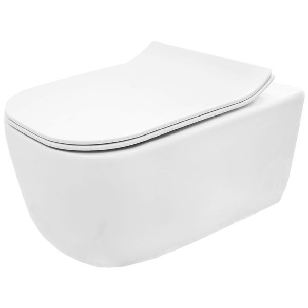 Унитаз Rea Mateo без ободка + сиденье slim + инсталляция Geberit Duofix (REA-C1258+458.126.00.1) 9613 фото