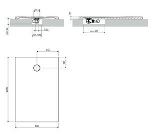 Поддон Omnires Aquarock M+ 80х120 matt ash grey (AQUAROCK80-120AG) 24788 фото
