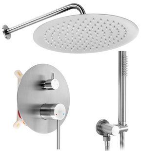 Душова система Rea Foss Clif + box прихованого монтажу, nickel brush (REA-P5969) 23466 фото