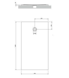 Поддон Omnires Aquapure M+ 90х160 matt white (AQUAPURE90-160BM) 24720 фото