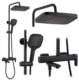 Душова система для ванни та душу Rea Arlo black matt (REA-P7440) 24271 фото