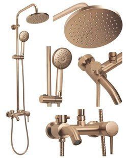 Душова система Rea Luis з виливом, brushed copper (REA-P7156) 24005 фото