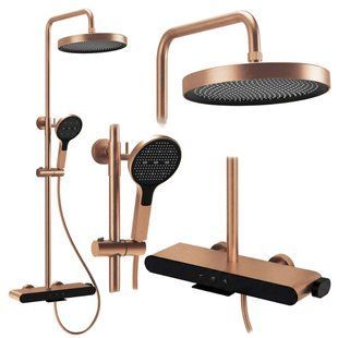 Душова система для ванни та душу Rea Farel brush copper (REA-P0357) 24272 фото