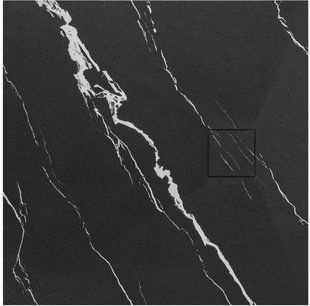 Піддон Rea Magnum 90x90 квадратний, carrara black (REA-K7008) 23607 фото