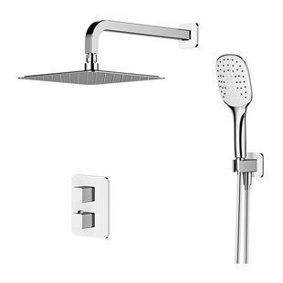 Душевая система скрытого монтажа с термостатом Omnires Parma chrome/white (SYSPM17ACRB) 16849 фото