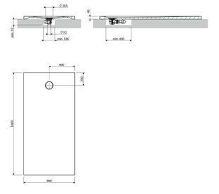 Поддон Omnires Aquarock M+ 80х160 matt white (AQUAROCK80-160BM) 24760 фото
