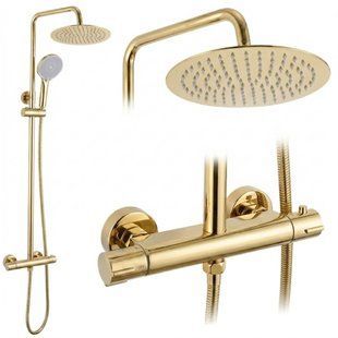 Душова система для душу з термостатом Rea Lungo gold (REA-P6732) 24495 фото